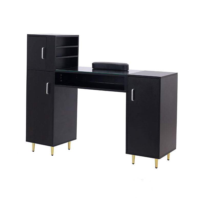 HZ2024BK / HZ2024W Stol za manikuru sa staklenom pločom za tehniku ​​za nokte