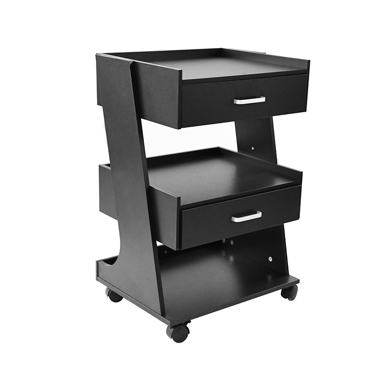 HZ2082BK / HZ2082 Salonska kolica s kotačima kotrljajuća kolica brijačnica s ladicama