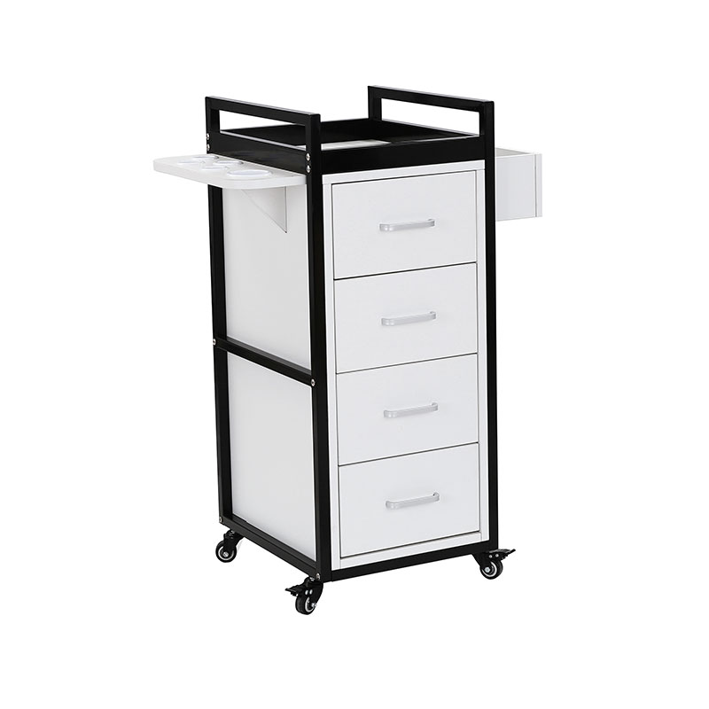 HZ2069BK / HZ2069W Crno-zlatna kolica za kozmetički salon