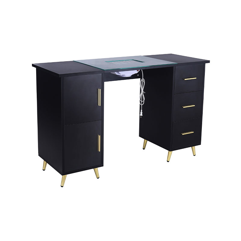 HZ2042PK / HZ2042BK Stol za manikuru, stol za nokte za tehniku ​​noktiju sa staklenom pločom i naslonom za ručni zglob