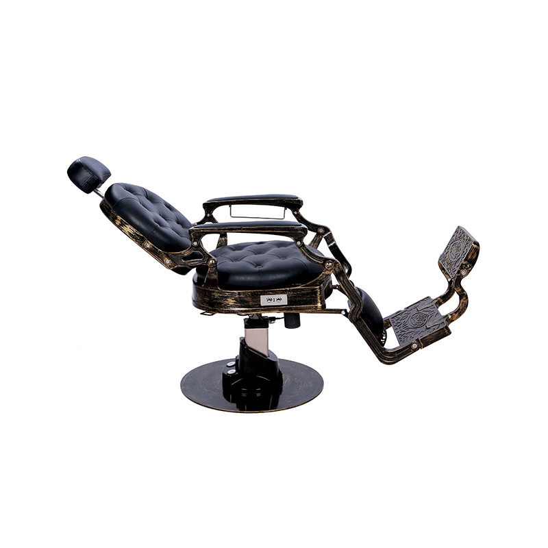 HZ8799DD Brijačka stolica starinskog stila s istrošenom pozlatom