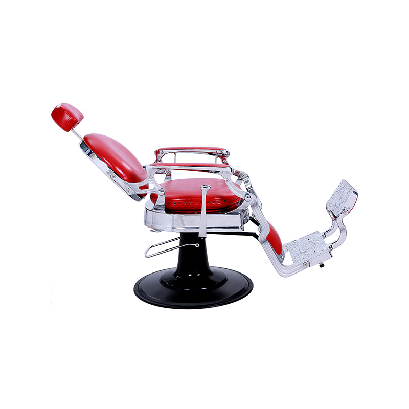 HZ8799DR Brijačka stolica crvenog sjajnog srebrnog okvira