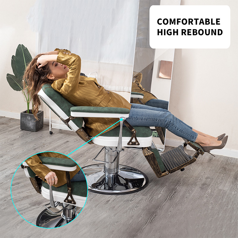 HZ8753BK / HZ8753GR / HZ8753RD Crna vintage brijačka stolica Lincoln