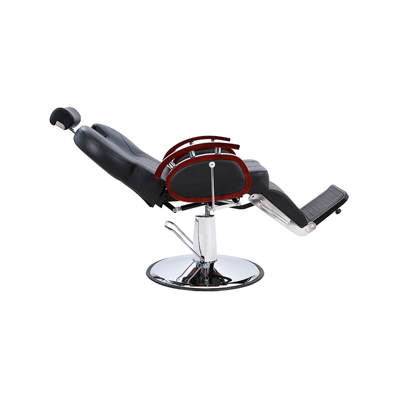 HZ8705B Crna s drvenim rukohvatom, hidrauličnim nagibnim brijačkim stolcem