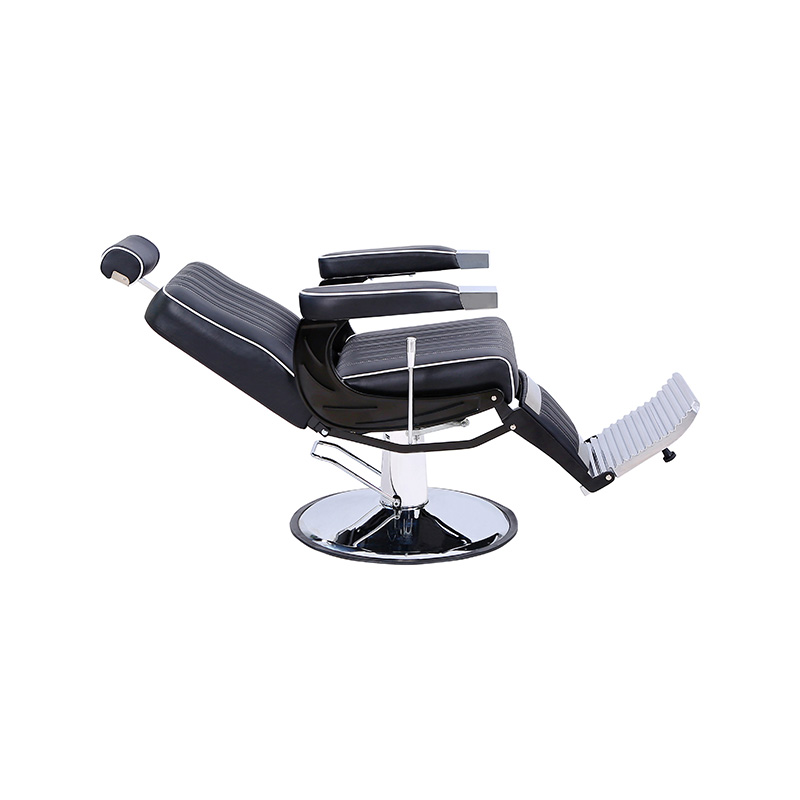 HZ8752SX Frizerski stolac s crno-bijelim rubovima s okomitim prugama