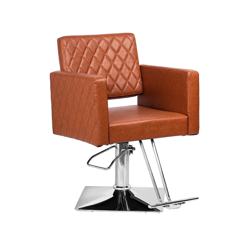 HZ8822D / HZ8822DBK Smeđa/crna kosa stolica sa širokim sjedalom od aluminijske legure, hidraulična brijačka stolica