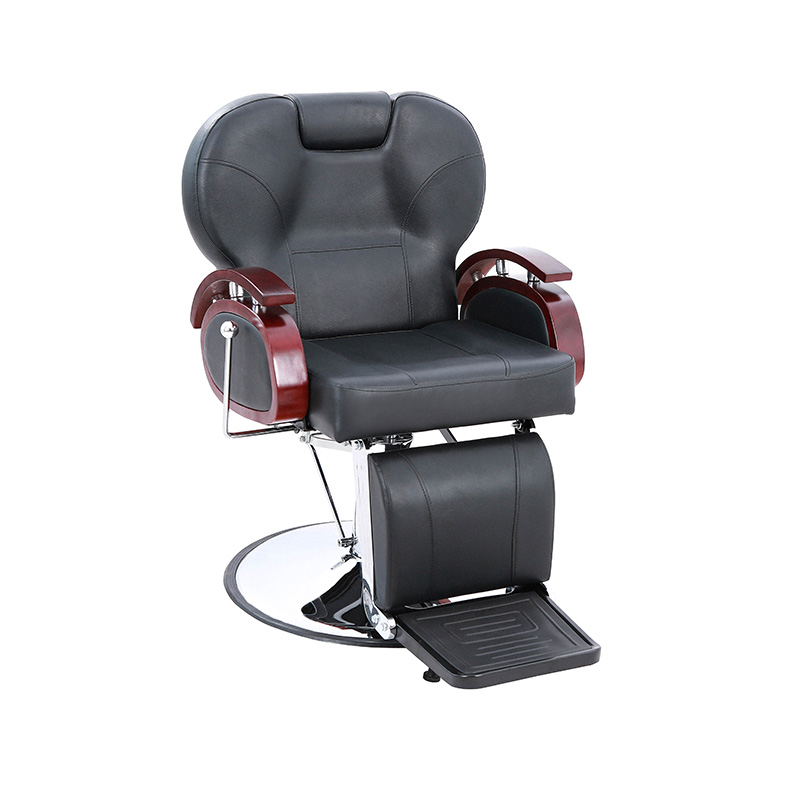 HZ8705B Crna s drvenim rukohvatom, hidrauličnim nagibnim brijačkim stolcem